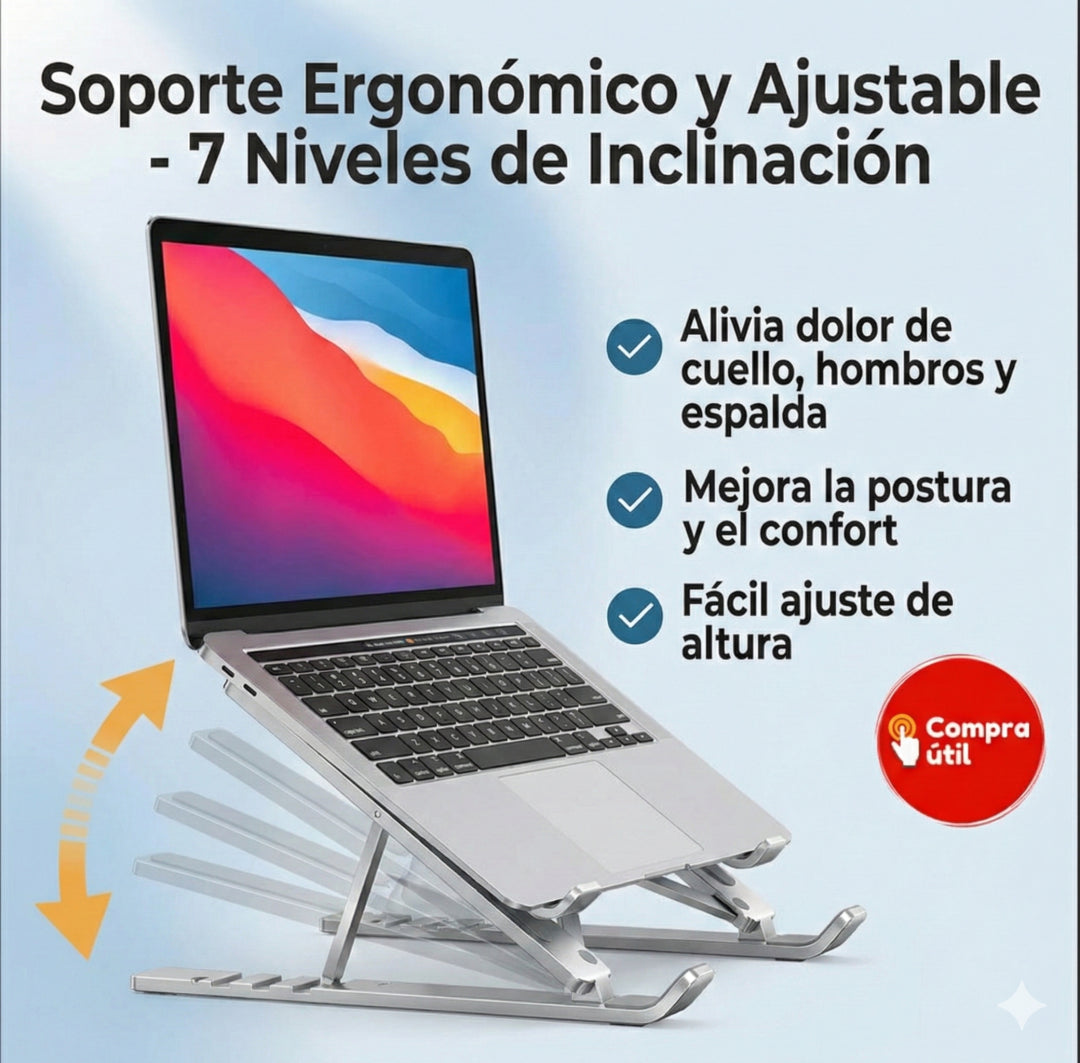 Soporte para portátil plegable en aluminio