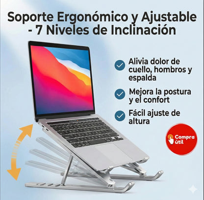 Soporte para portátil plegable en aluminio