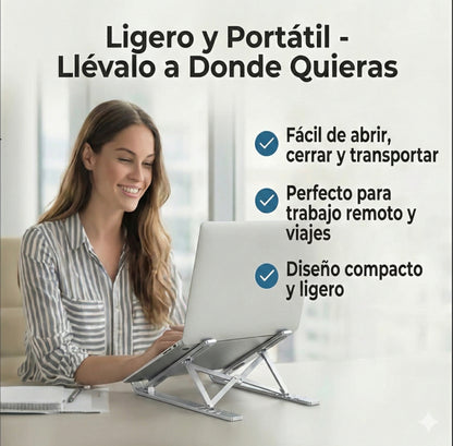 Soporte para portátil plegable en aluminio