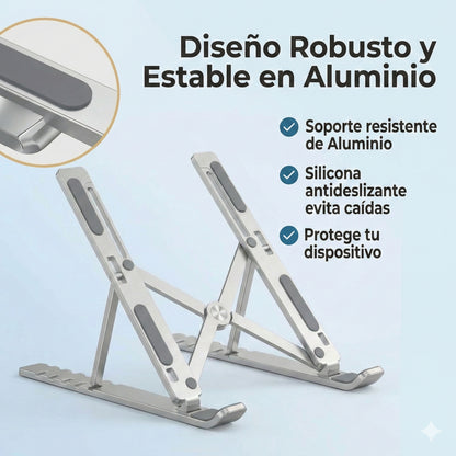 Soporte para portátil plegable en aluminio